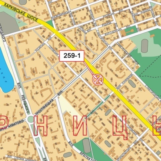 Схема рекламної площини за адресою Харьковское шоссе,154 ("ОщадБанк", аптека "Доброго дня" по направ. к гипермаркету "Сильпо")