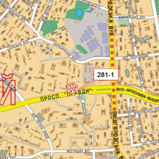 Схема рекламной плоскости по адресу Правды просп., 6 (возле светофора), в направ. ул Маршала Гречко