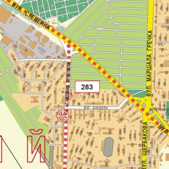 Схема рекламной плоскости по адресу Туполева ул., 7 (маркет "Фора", аптека "Доброго дня") в направ. к ст. м.  Нивки