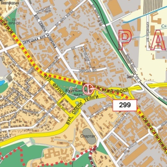 Схема рекламной плоскости по адресу Московский просп. (концерт-холл FREEDOM, БЦ "Форум Парк Плаза", Надра Банк, Альфа Банк, в направ. ул. С.Скляренко)