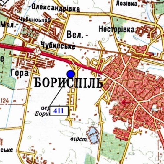 Схема рекламной плоскости по адресу Дорога в аэропорт "Борисполь",(ландшафный дизайн "Мой Сад"), 110 метров после поворота, левый