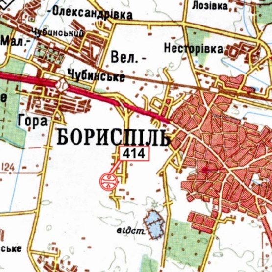 Схема рекламной плоскости по адресу Дорога в аэропорт "Борисполь", 2+800 метров (справа), напротив остановки, в направл. Терминала "В"