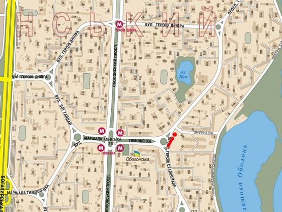 Схема рекламной плоскости по адресу Героев Сталинграда пр-т - ул. Приречная