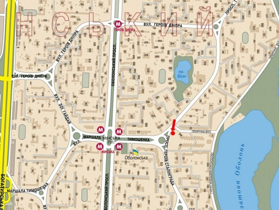 Схема рекламной плоскости по адресу Героев Сталинграда пр-кт - ул. Приречная