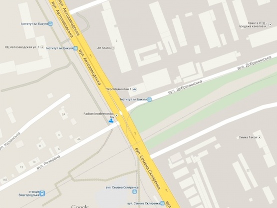 Схема рекламной плоскости по адресу Ул. Автозаводская, 3 (в направлении Московский просп.)