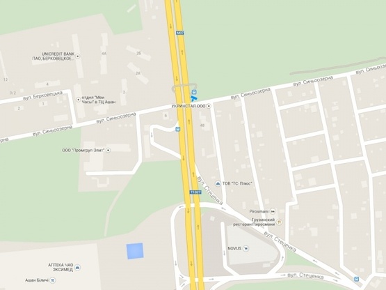 Схема рекламной плоскости по адресу Ул. Городская - ул. Синеозерная (в направлении Большой Кольцевой дороги)