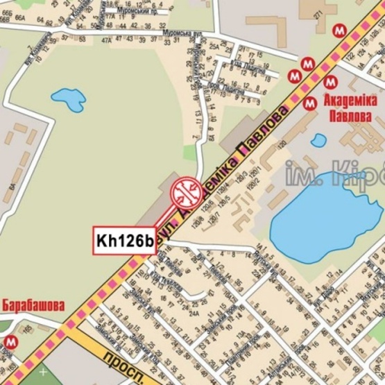 Схема рекламной плоскости по адресу Павлова Ак. ул., 120/6, (АЗС "Shell", маркет "ЕРА", Трактирь "Артель", СТО, Автотехцентр, дом электроники "Target"), направл. Окружной дороги