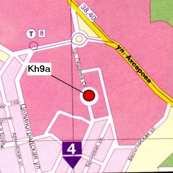 Схема рекламної площини за адресою Свободы Людвига ул., 46, (ресторан "Мафия", маркет "Класс", "АЛЛО", автомагазин, компьютерный клуб "Pyramida"), направл. из центра