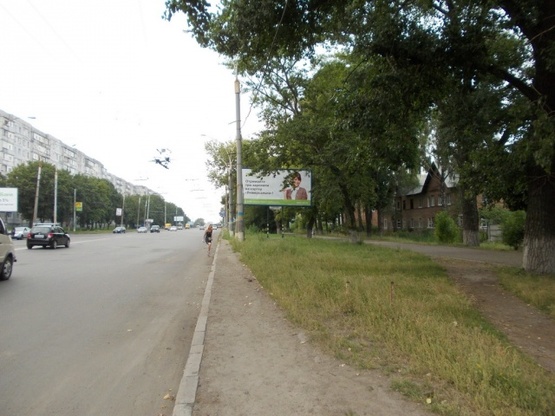 Схема рекламної площини за адресою Харьковская ул., 105, (магазин "Океан", прод.маг "ПикНик", бильярд "Buffalo", Сумской мясокомбинат), направл. в центр города