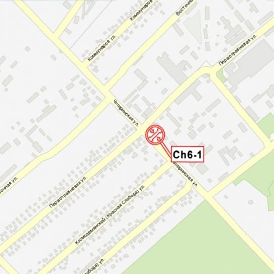 Схема рекламной плоскости по адресу Чигиринская ул., ("ЧМК"-мебельный комбинат, салон "АИС", Черкасский городской РЭС), в направл. бул. Т.Шевченко