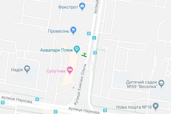 Схема рекламной плоскости по адресу Княгині Ольги вул., 116