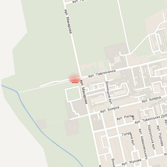 Схема рекламної площини за адресою м. Рівне, вул. Макарова, 17