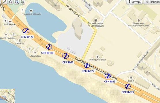 Схема рекламной плоскости по адресу Набережна магістраль  – пішохідний міст(призматрон), напрямок руху до вокзалу