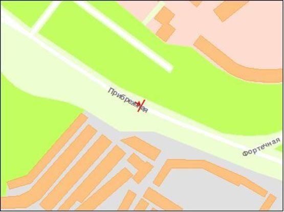 Схема рекламной плоскости по адресу Набережна магістраль – вул.Крива Бухта, "Сіті мол", напрямок руху до вокзалу (призматрон)