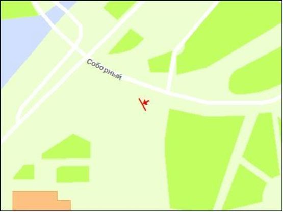 Схема рекламной плоскости по адресу вул.Б.Хмельницького — виїзд на ДніпроГЄС, напрямок з центра, ст.Б (призматрон)