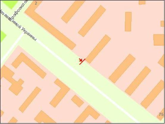 Схема рекламної площини за адресою вул.НезалежноїУкраїни – пл.Профсоюзів, ст.Б (призматрон)