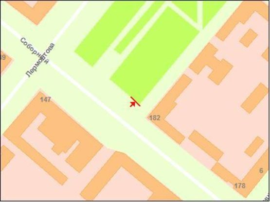 Схема рекламної площини за адресою пр.Соборний,182  - універмаг "Україна (призматрон)