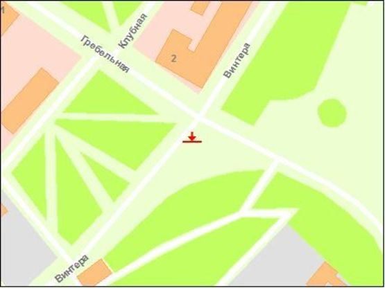 Схема рекламной плоскости по адресу бул.Вінтера - вул.Гребельна, ст.А (призматрон)