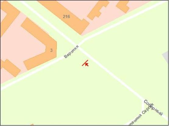 Схема рекламной плоскости по адресу пр.Соборний - вул.Верхня, ст.Б (призматрон)