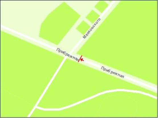 Схема рекламной плоскости по адресу Набережна магістраль  – каскад «Радуга», напр. руху до порту(призматрон)