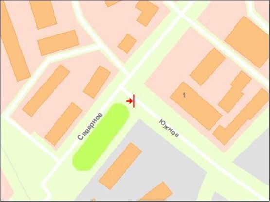 Схема рекламной плоскости по адресу Південне шосе (розподільча смуга) - пр.Металургів (напрямок руху до вул.Дігональної) (призматрон)