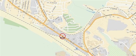 Схема рекламной плоскости по адресу Шевченка вул.