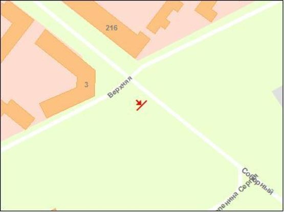 Схема рекламної площини за адресою пр.Соборний - вул.Верхня, ст.А (призматрон)