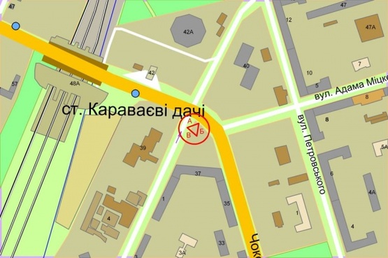 Схема рекламной плоскости по адресу Чоколовский бульвар, 37 / ул. Ушинского ("Радиорынок")