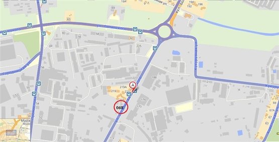 Схема рекламной плоскости по адресу Липинського-Б.Хмельницького вул.,176