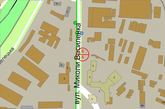 Схема рекламної площини за адресою Миколи Василенка (виїзд до проспекту Перемоги) ст.М"Берестейська