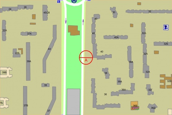 Схема рекламной плоскости по адресу просп. Оболонський, 40