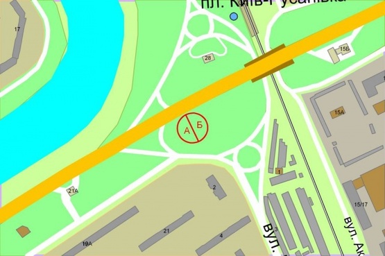 Схема рекламной плоскости по адресу Березняковская ул./ Воссоединения проспект