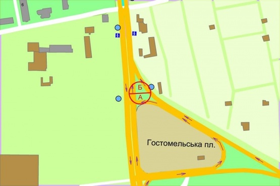 Схема рекламної площини за адресою Стеценко/Городская