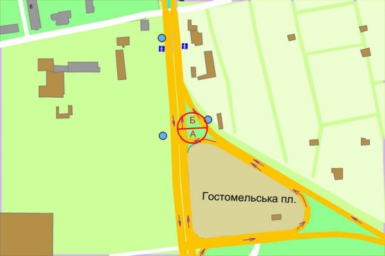 Схема рекламної площини за адресою Стеценко/Городская