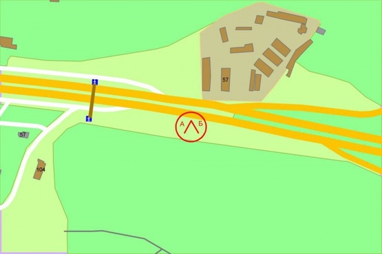 Схема рекламной плоскости по адресу Саперно-Слободская,100м от перехода