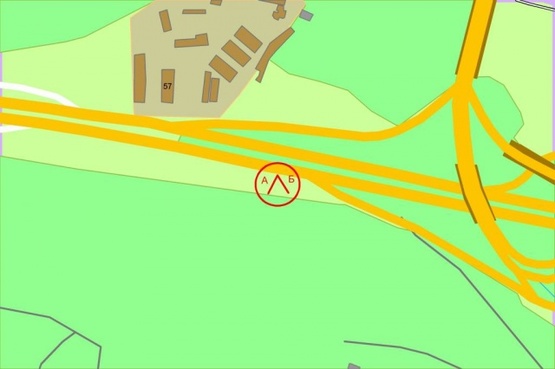 Схема рекламной плоскости по адресу Саперно-Слободская, перед подъемом на ул. Михаила Бойчука (Киквидзе)