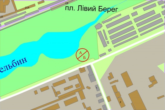 Схема рекламной плоскости по адресу вул. Сортувальна / вул. Канальна