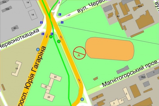 Схема рекламної площини за адресою Красногвардейская, 200 м от Красноткацкой (ТЦ"Проспект")