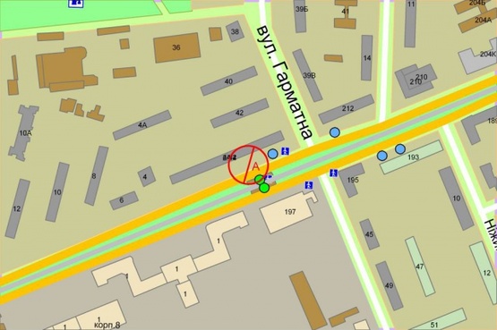 Схема рекламной плоскости по адресу Космонавта Комарова проспект, 2  (зупинка "Національний Авіаційний Унівкрситет"), рух із центру міста