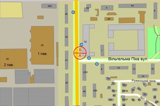 Схема рекламної площини за адресою Данила Щербаківського (Щербакова), 52