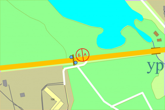 Схема рекламной плоскости по адресу Перемоги проспект, виїзд із міста (біля  пішохідного переходу), рух в напрямку Житомира