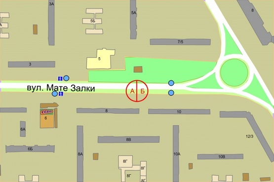 Схема рекламной плоскости по адресу Архипенка Олександра (Мате Залки), 8