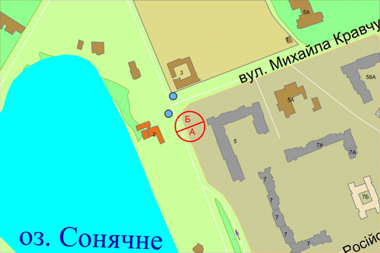 Схема рекламной плоскости по адресу Ревуцького, 5