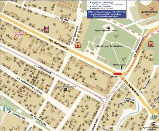 Схема рекламной плоскости по адресу пр. Калинина,1