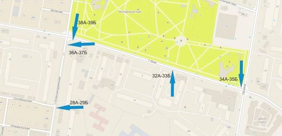 Схема рекламной плоскости по адресу ул. Александрийская (рынок Вечерний)