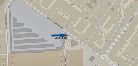 Схема рекламної площини за адресою ул. Героев Сталинграда (рынок Курортный)