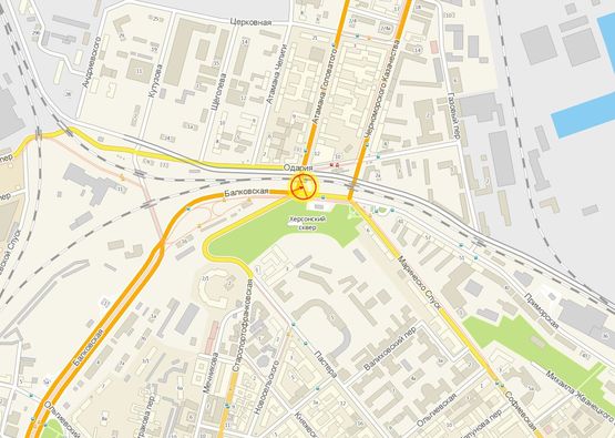 Схема рекламной плоскости по адресу Балковская ул. Пересыпский мост правая А2