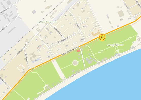 Схема рекламной плоскости по адресу Николаевская дорога №168/2 А1