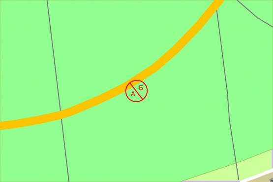 Схема рекламной плоскости по адресу Велика Кільцева дорога, за 4800 метрів руху до вул. Городська, від  Мінського шосе, ліворуч