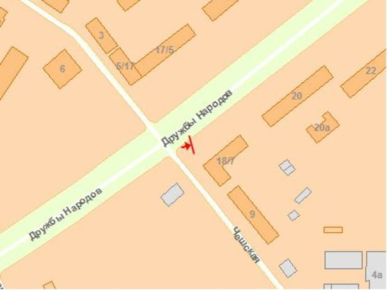 Схема рекламної площини за адресою Дружбы Народов бул. 18-7 А к Патона